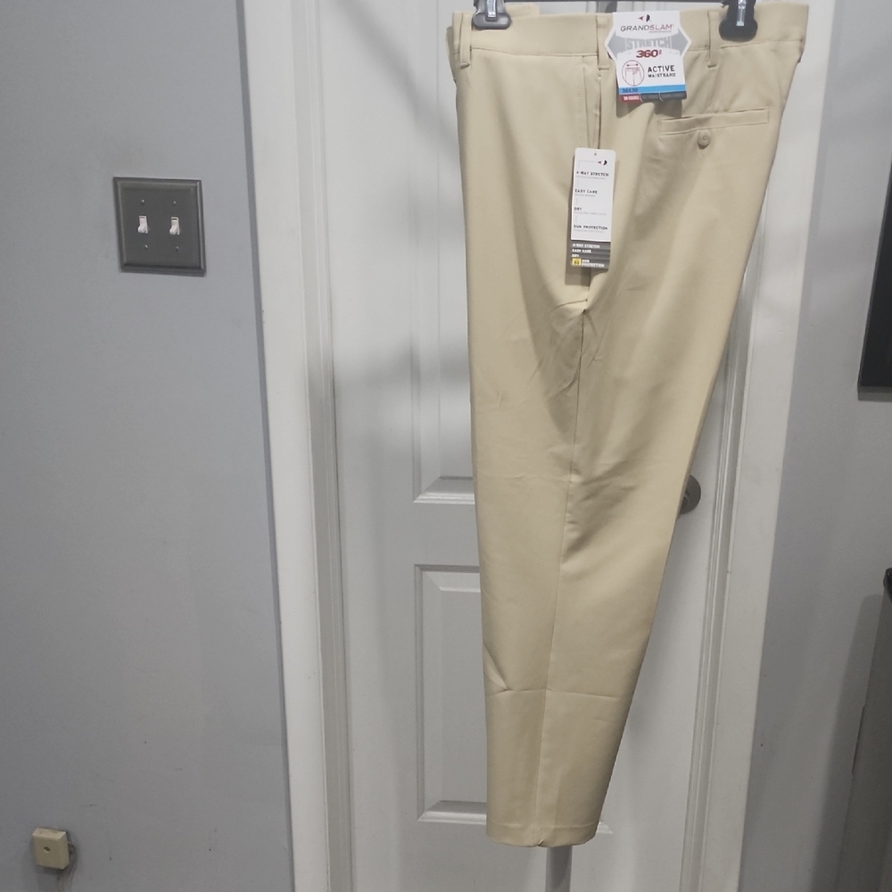 Grand Slam Men's Light Tan Chinos